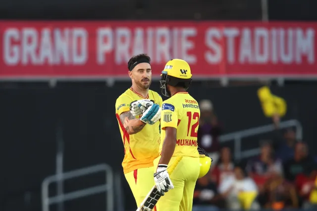 Du Plessis, Milne Shine as Texas Super Kings Dominate Orcas to Go Top of the Table