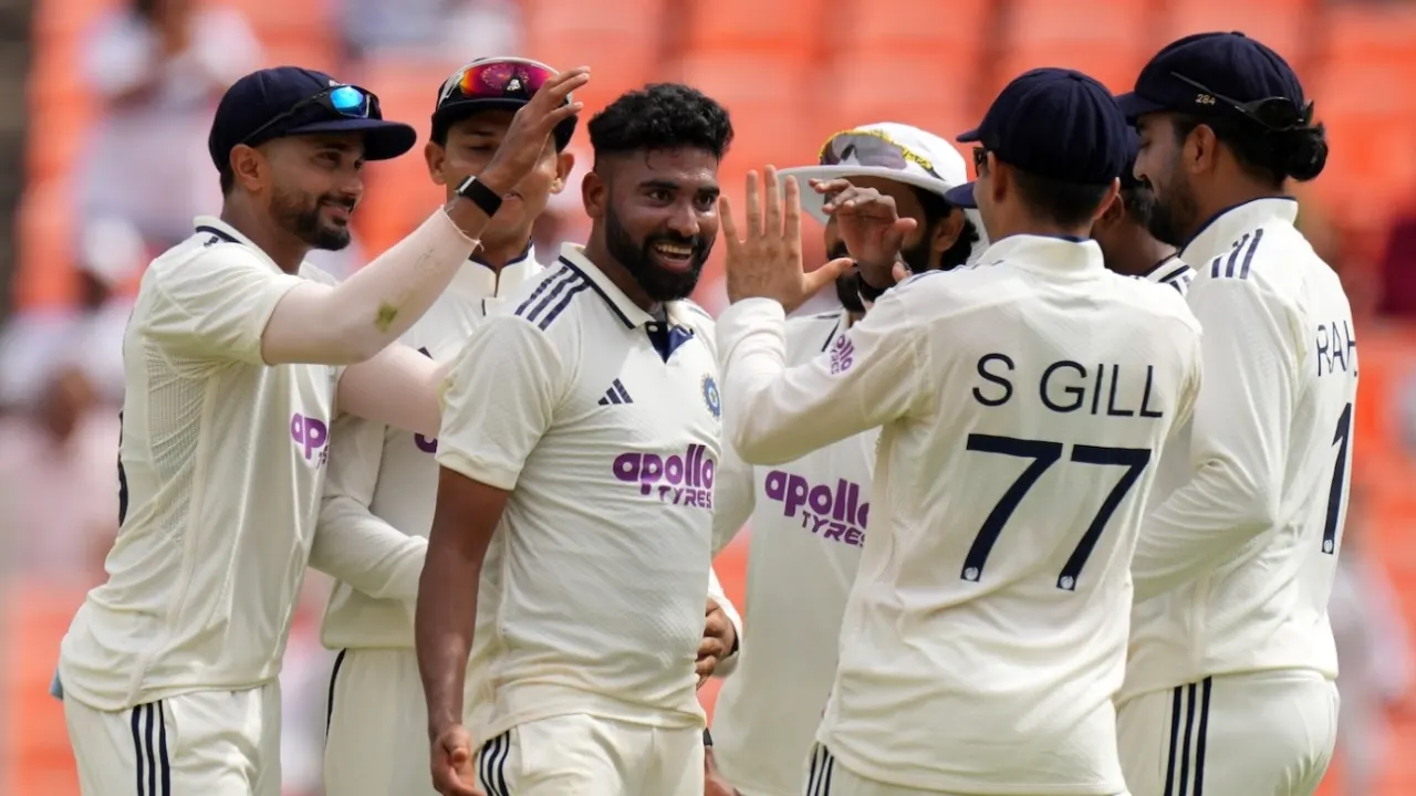 Siraj Strikes as West Indies Crumble to 90/5 Before Lunch in Ahmedabad