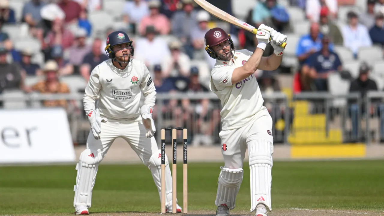 McManus Misses Ton but Puts Northants on Top with Record Total at Old Trafford