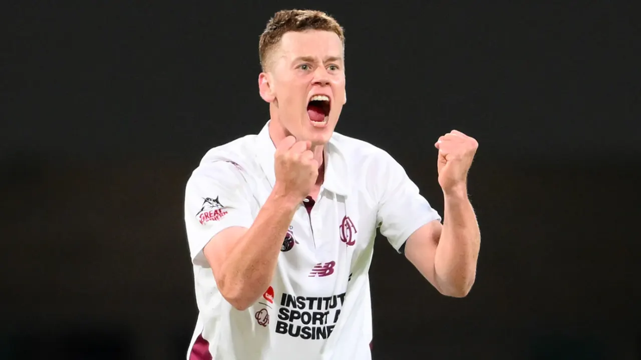 Sam Geyer Shines on Debut with Four Wickets as Queensland Fight Back at the Gabba