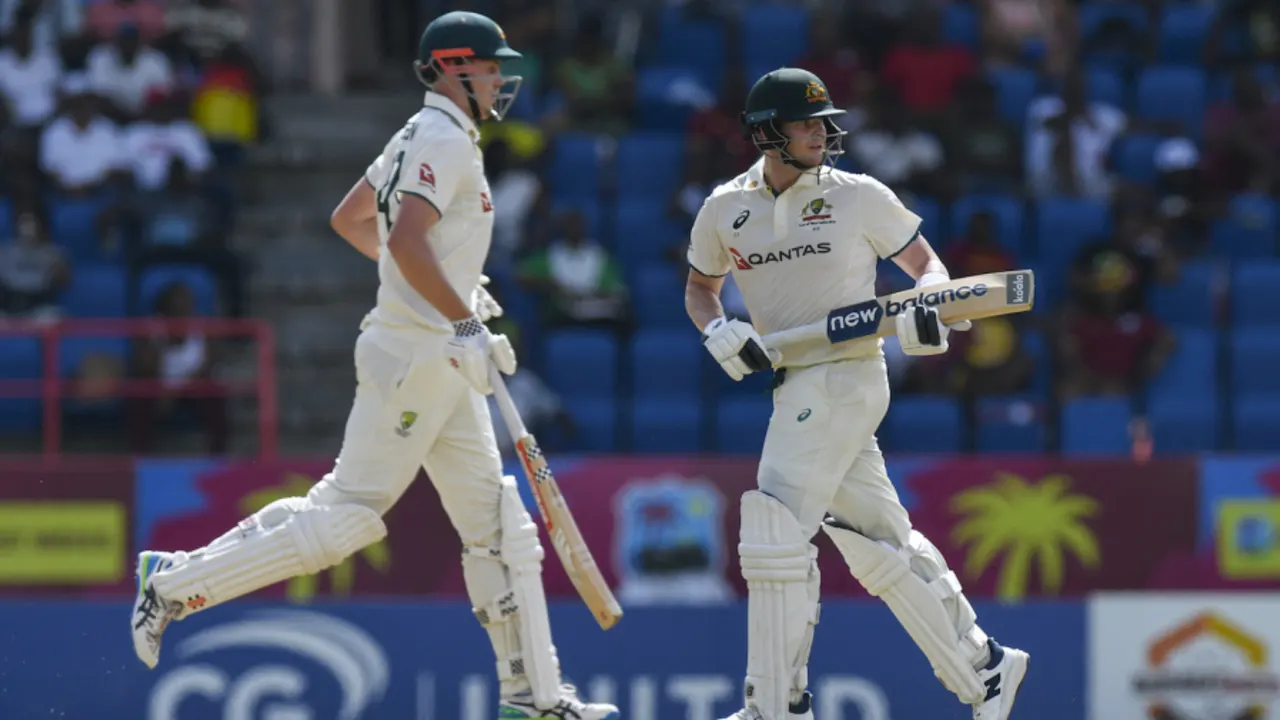 Smith and Green Half-Centuries Put Australia in Control on Rain-Hit Day in Grenada
